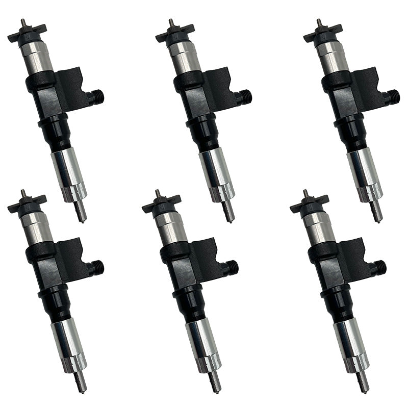 6PCS Fuel Injector 095000-0145  Applicable to Isuzu 6HK1 7.8L Engine