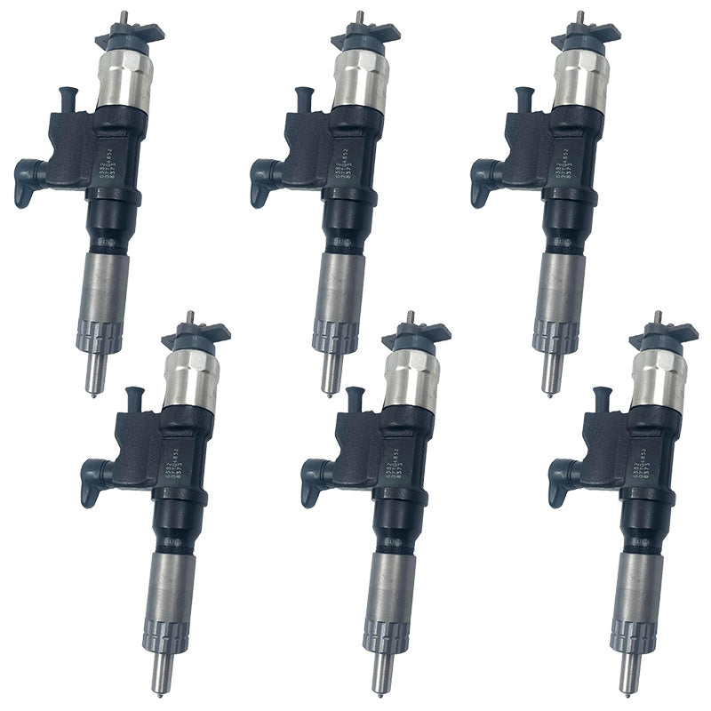 6PCS Fuel Injector 095000-6382 Applicable to Isuzu 6HK1 Engine