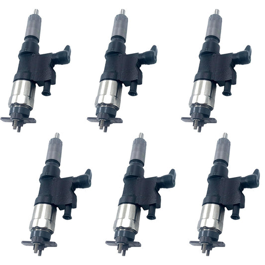 6PCS Fuel injector 095000-5004 Applicable to Isuzu 4HJ1 6HJ1 Engine