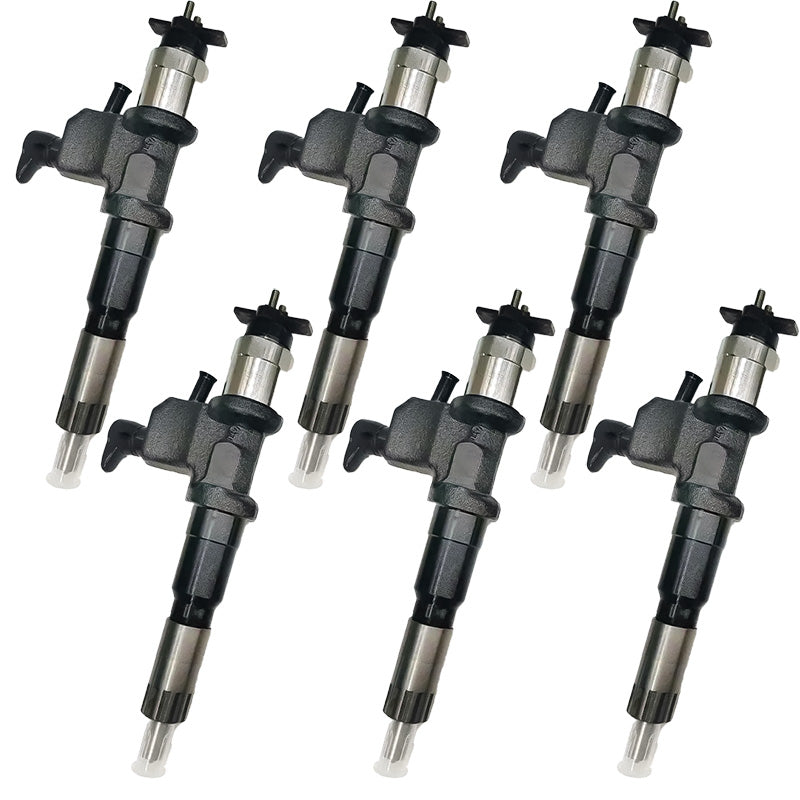 6PCS Fuel Injector 095000-5982 Applicable to Isuzu 4HK1 6HK1 Engine