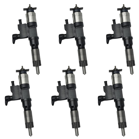 6PCS Fuel Injector 095000-0640 Applicable to Isuzu 6HK1 Engine