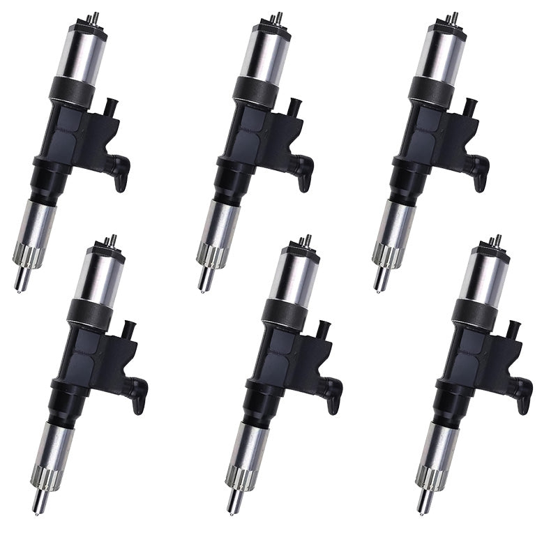 6PCS 095000-5012 Fuel Injector Applicable to Isuzu 4HJ1 6HJ1 Engine